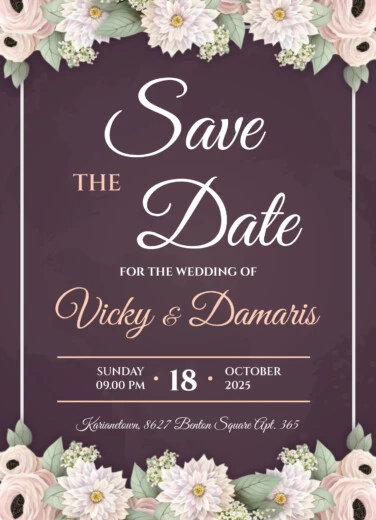 Make Movie Wedding Save the Date Cards