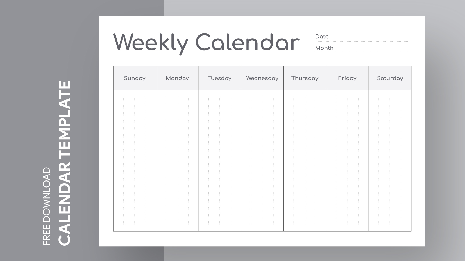 Weekly Calendar Free Google Docs Template - gdoc.io