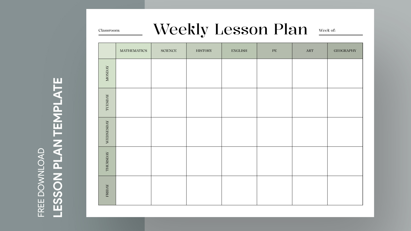 Weekly Simple Lesson Plan Free Google Docs Template - gdoc.io